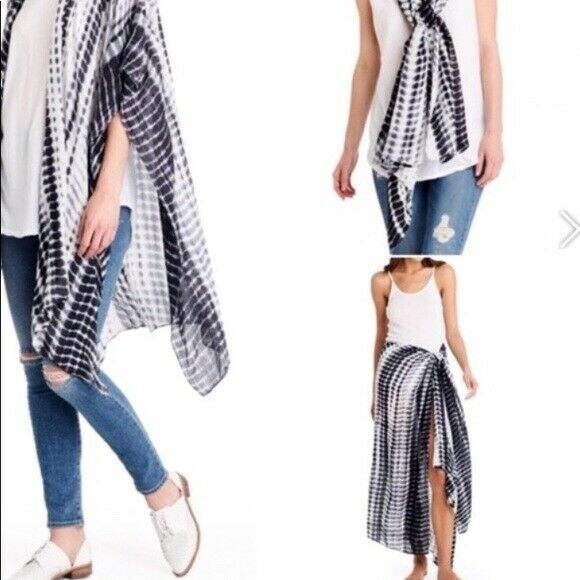 Michael Stars Accessories - NWT Michael Stars Ruana Tie Dye Sarong Wrap Scarf